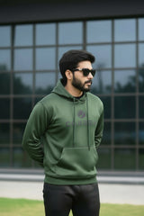 Poly Fleece Panel Tracksuit Green & Black