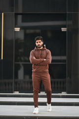 Poly Fleece Tracksuit Brown