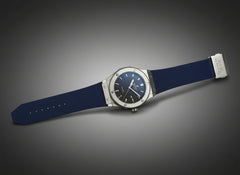 Hublot-Inspired Blue Steel Sport Watch