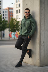 Leaning against wall