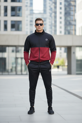 Model standing with hands in pockets
