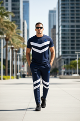 Model walking confidently