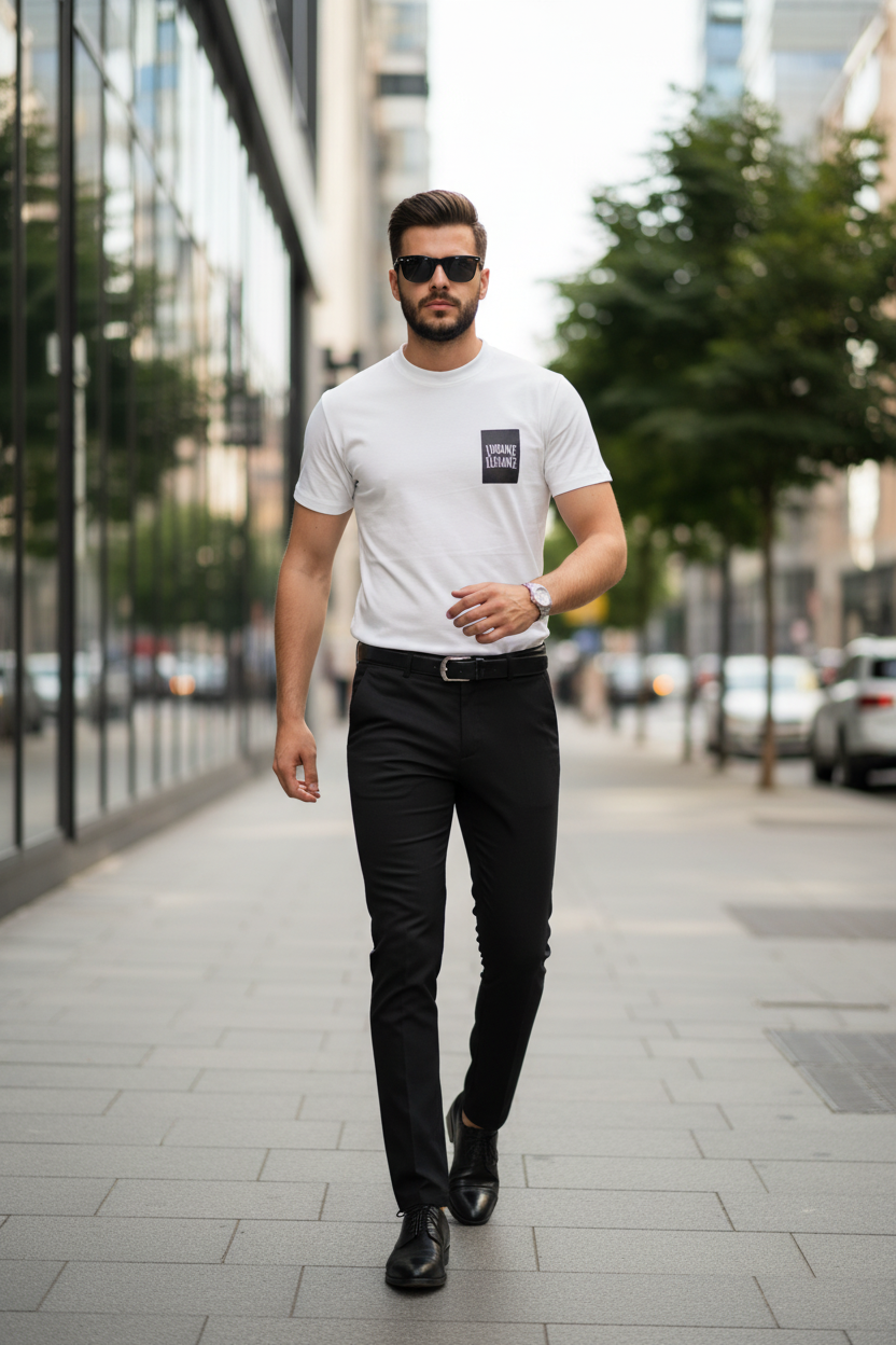 Model walking forward
