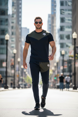 Model walking towards camera