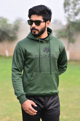 Poly Fleece Panel Tracksuit Green & Black