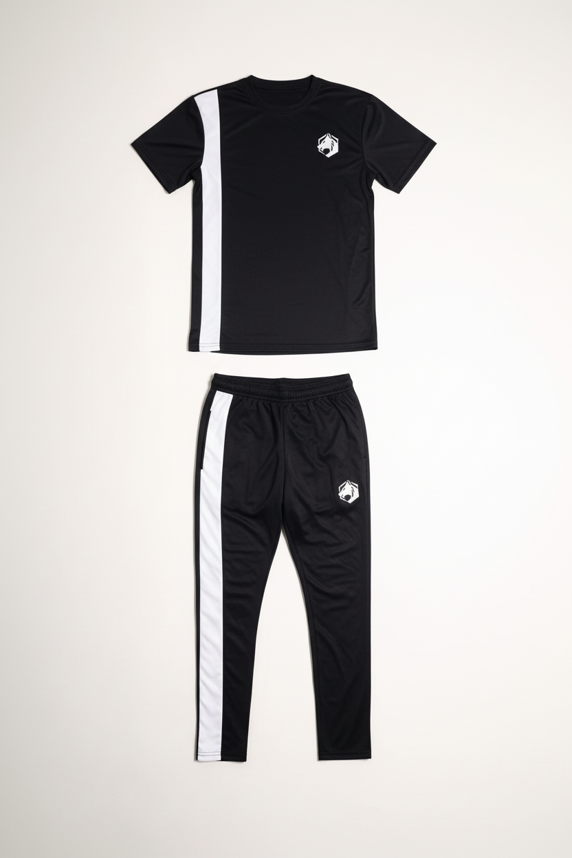 Black Tracksuit Flat Lay Mockup
