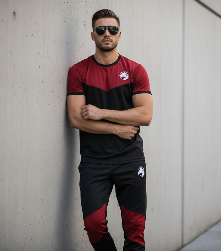 Confident wall lean