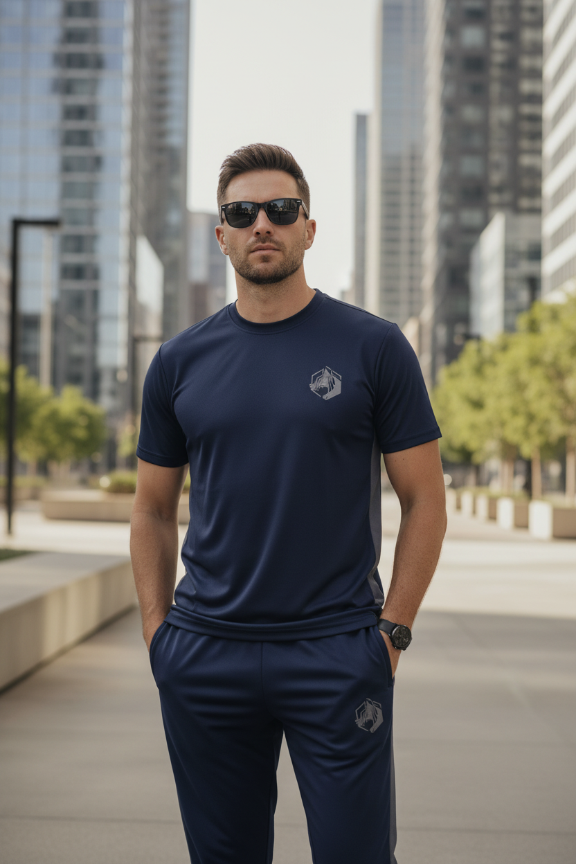 Hands in pockets pose