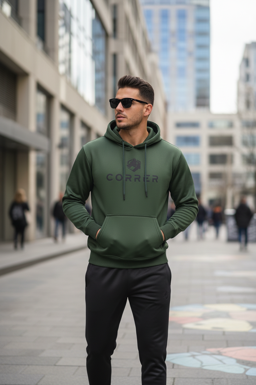 Hands in pockets - side angle