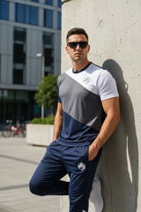 Leaning against wall