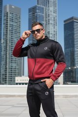 Model adjusting sunglasses