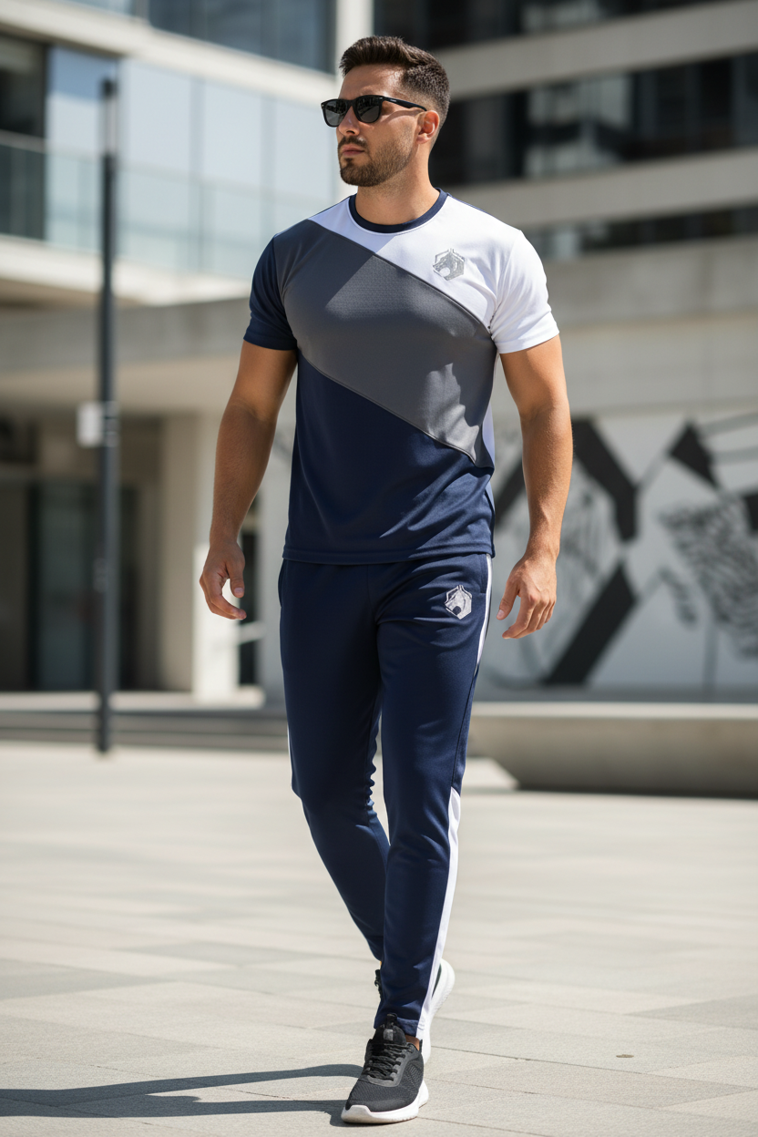 Model walking confidently