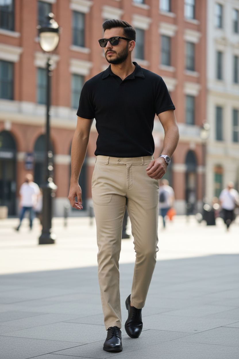 Model walking forward