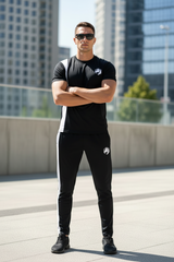 Model with arms crossed