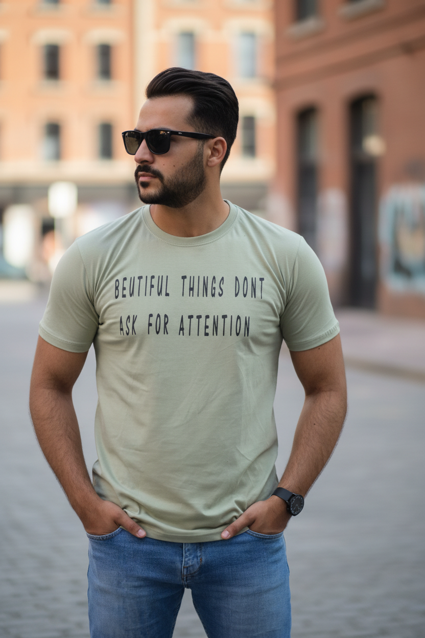 Model with hands in pockets