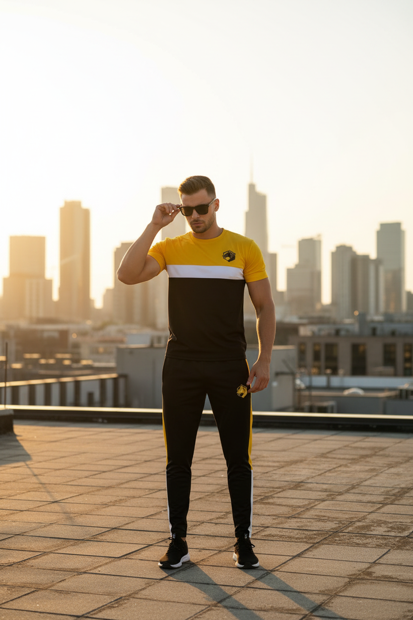 Rooftop with skyline